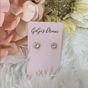 2/$20 Gold Tone Rhinestone Earring